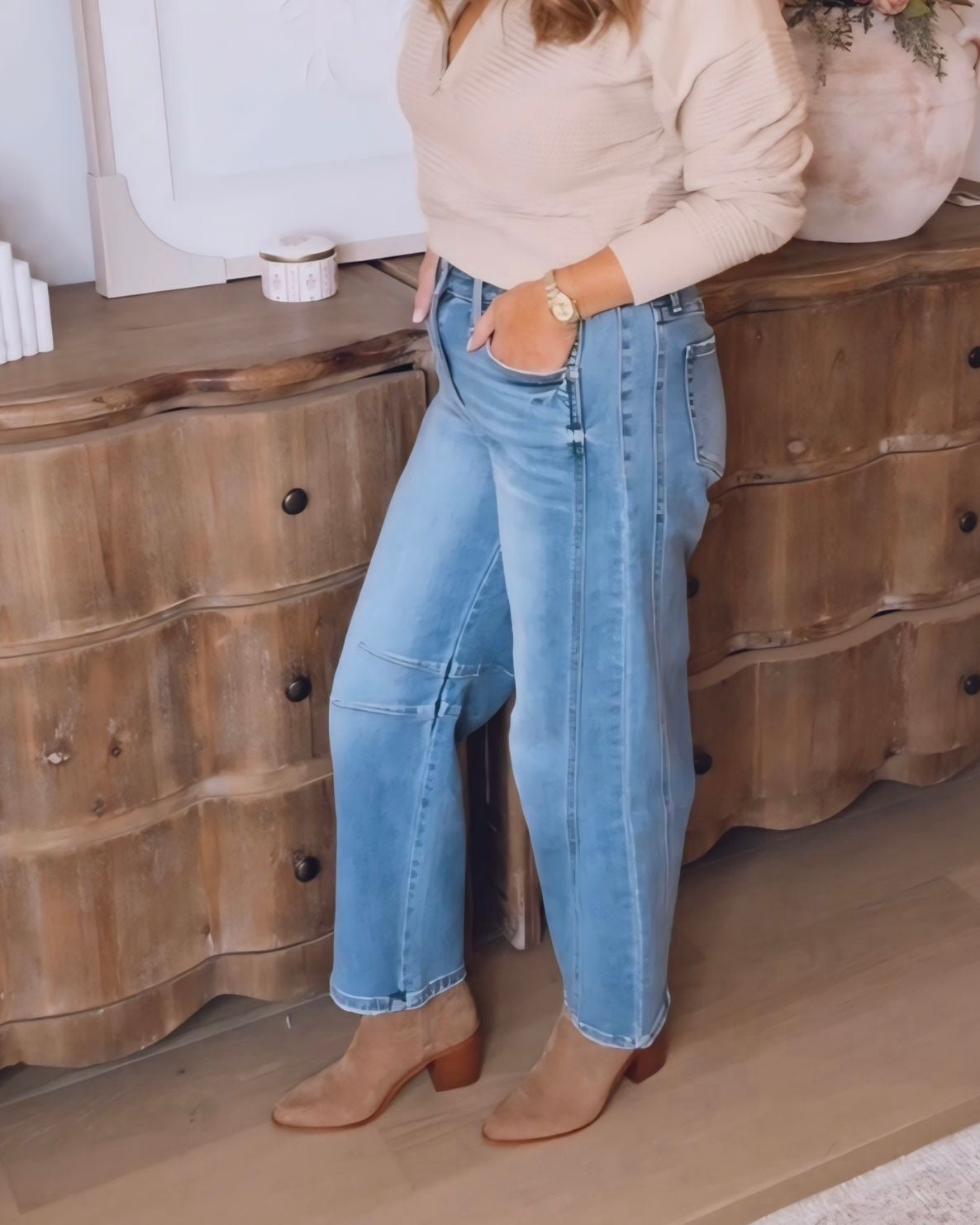Kate High Rise Barrel Jeans