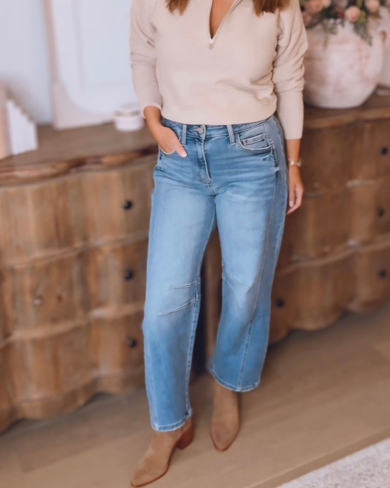 Kate High Rise Barrel Jeans