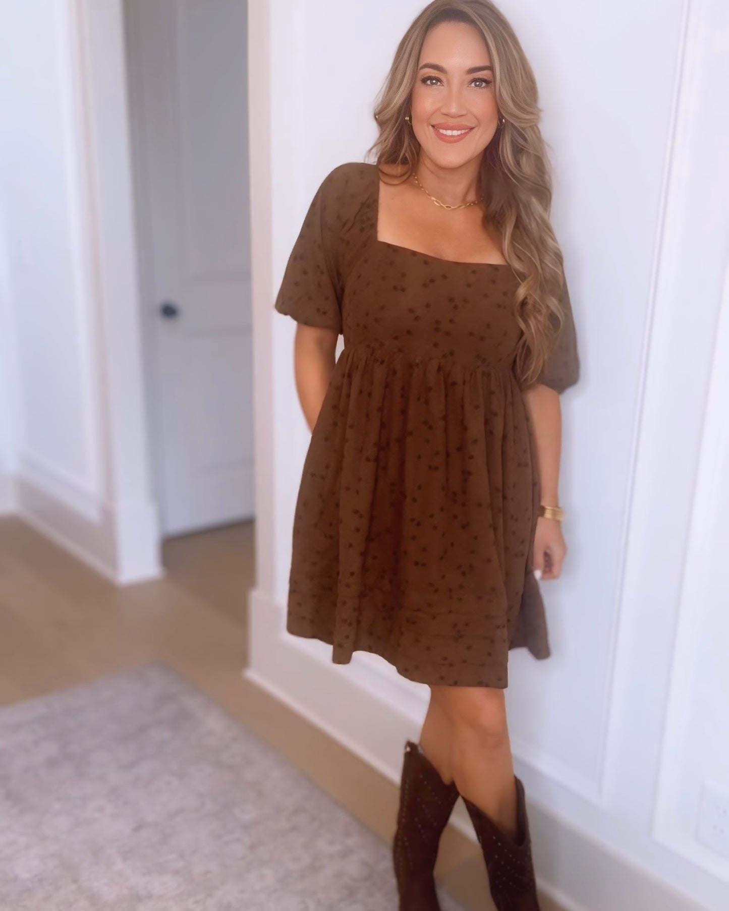 Parker Floral Corduroy Dress