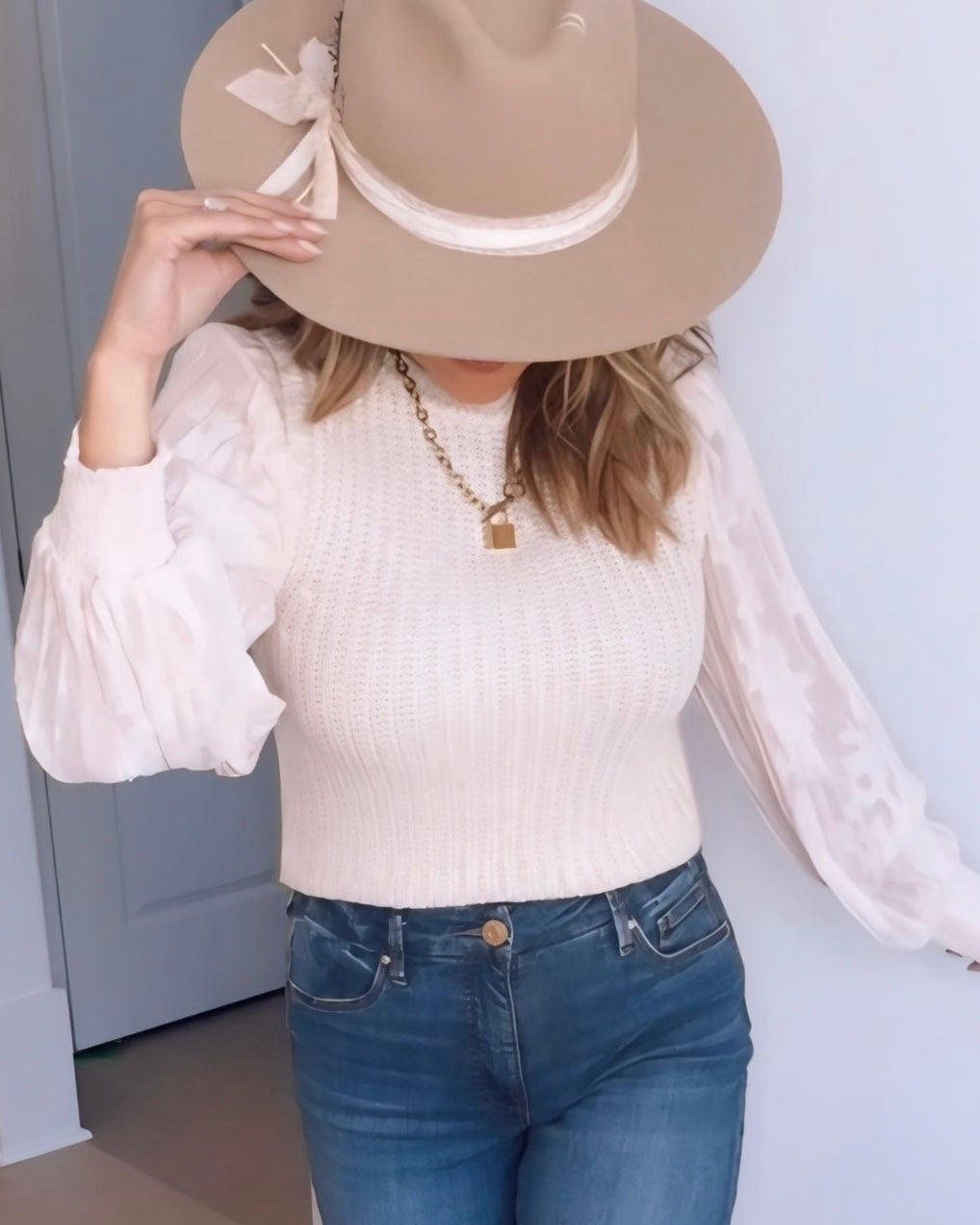 Karissa Balloon Sleeve Knit Top