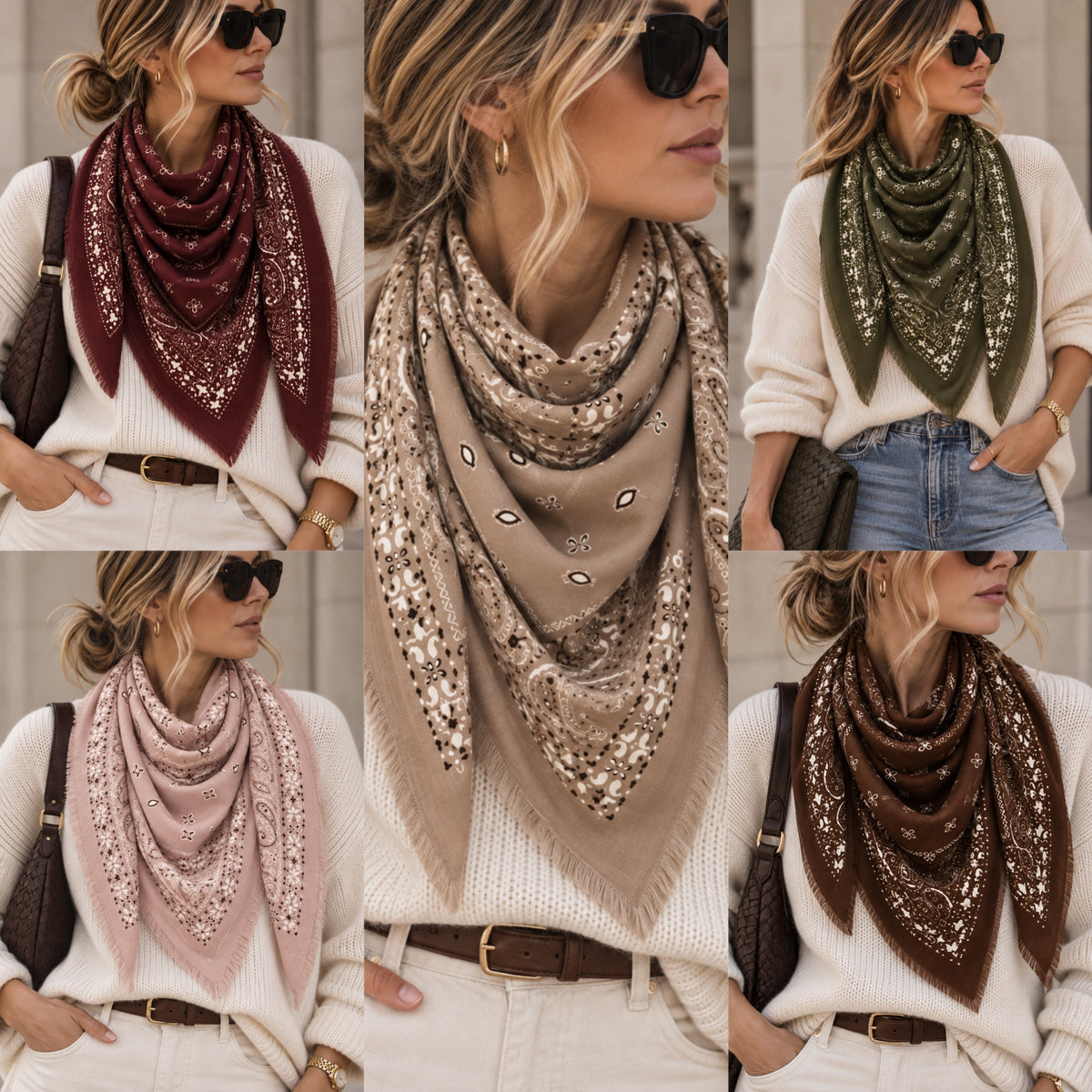 Vienna Oversized Bandana Scarf