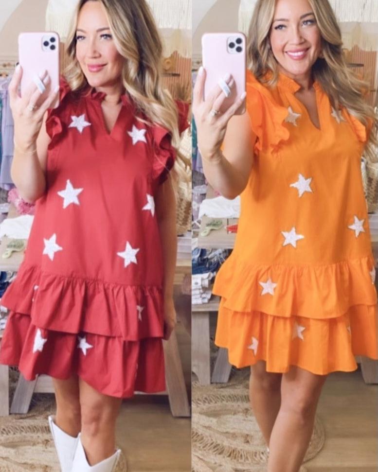 Gameday Patch Sequins Stars Dress