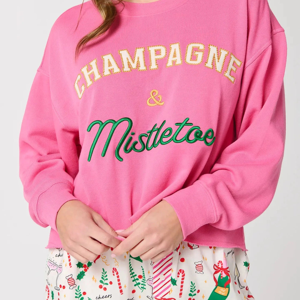 Champagne & Mistletoe Sweatshirt