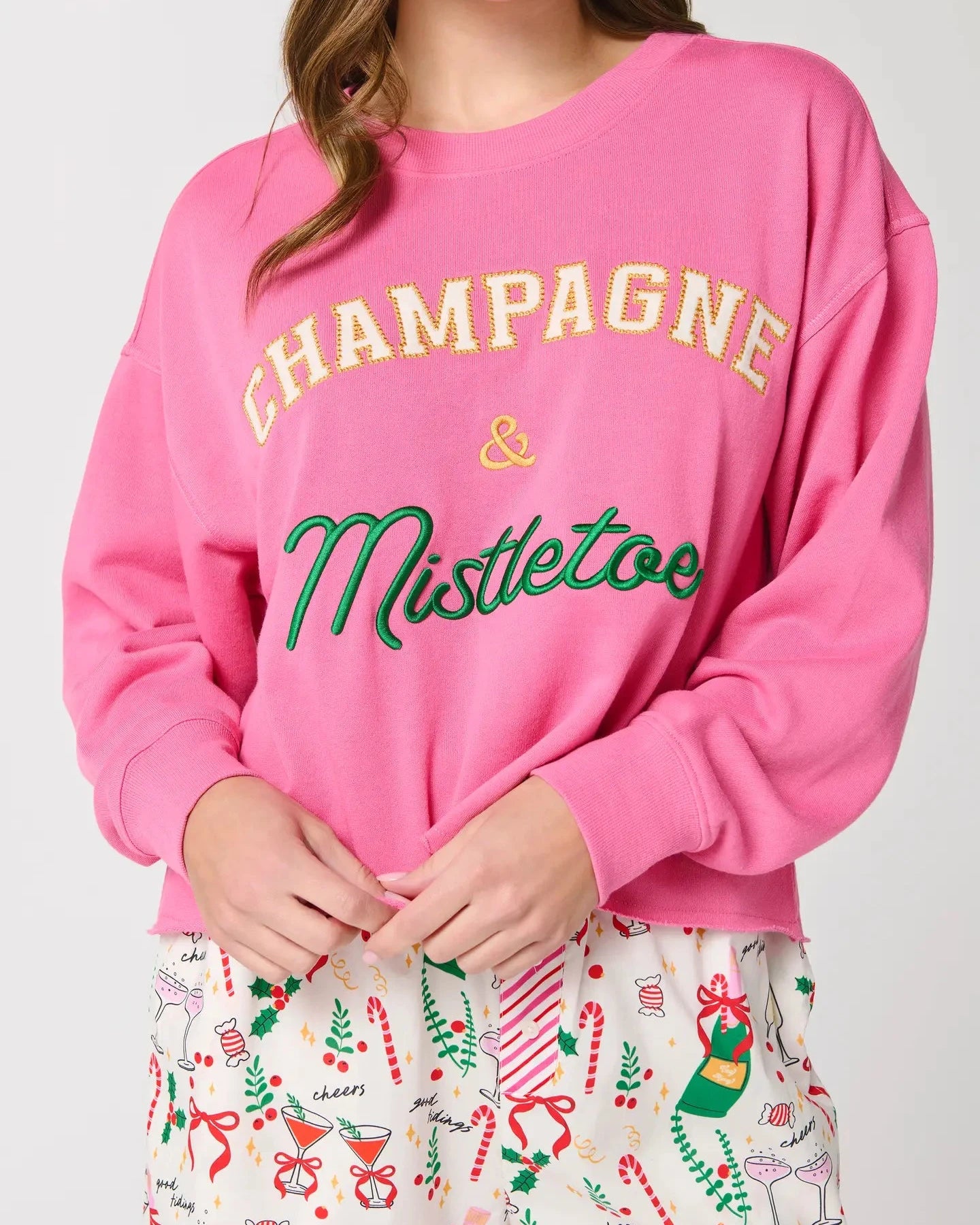 Champagne & Mistletoe Sweatshirt