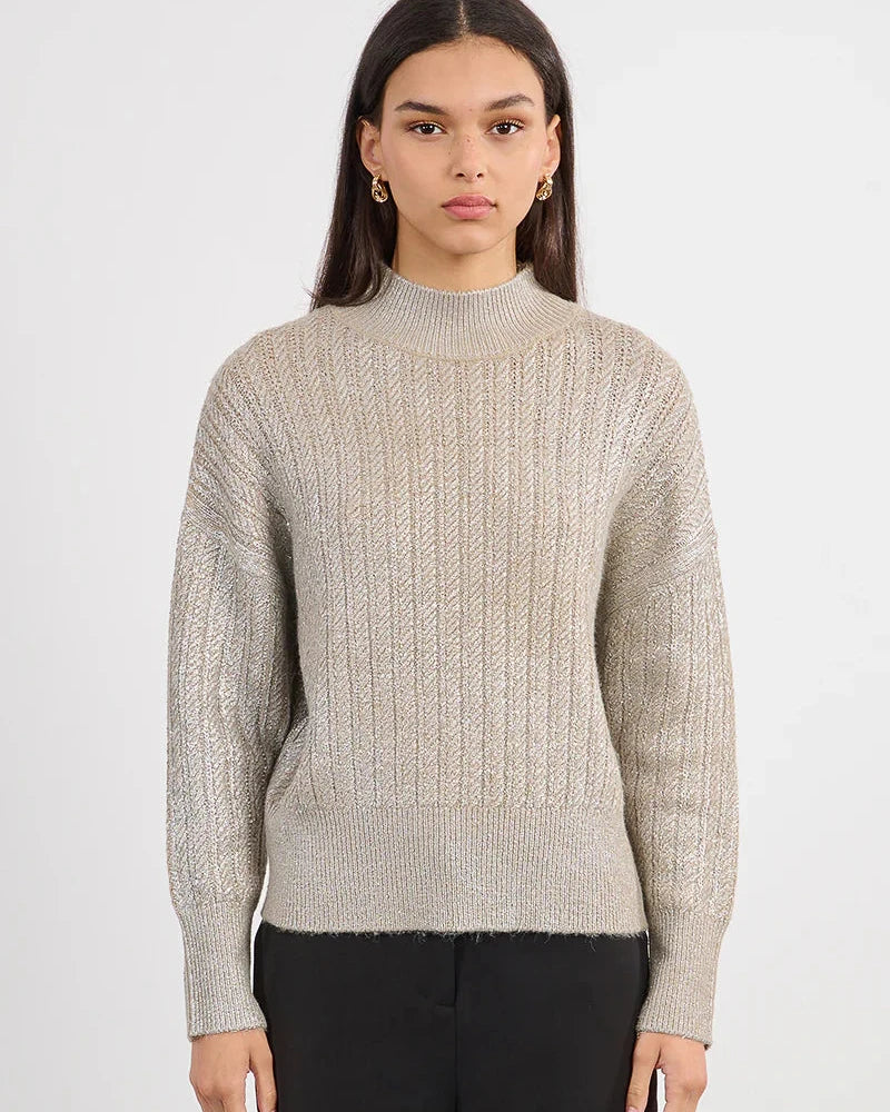 Birdie Metallic Knit Sweater
