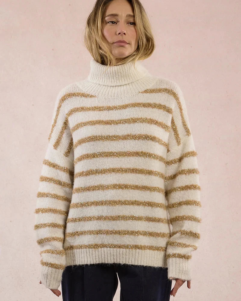 Mariana Shimmer Striped Sweater