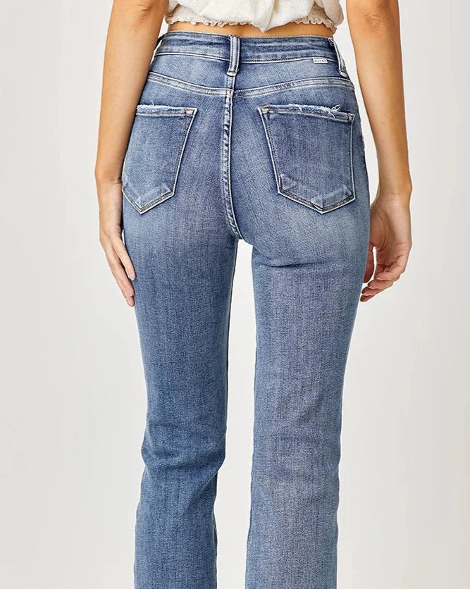 
                      
                        Risen - High Rise Crop Straight Jeans
                      
                    
