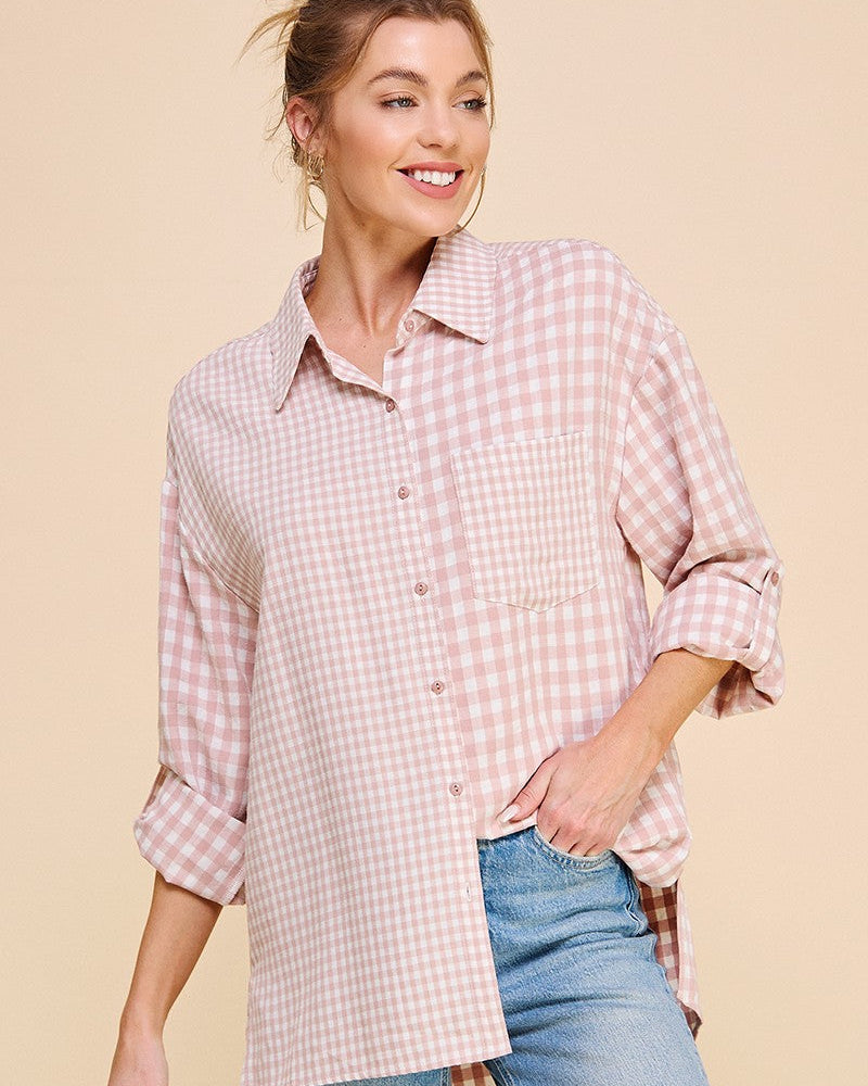 Arden Gingham Button Up
