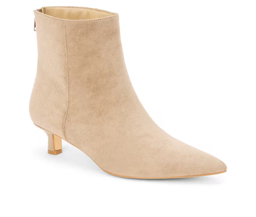 Grace Suede Kitten Heel Booties