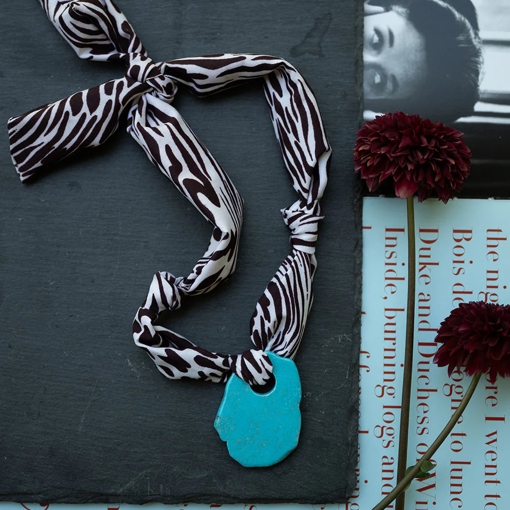 
                      
                        Turquoise Scarf Necklace
                      
                    