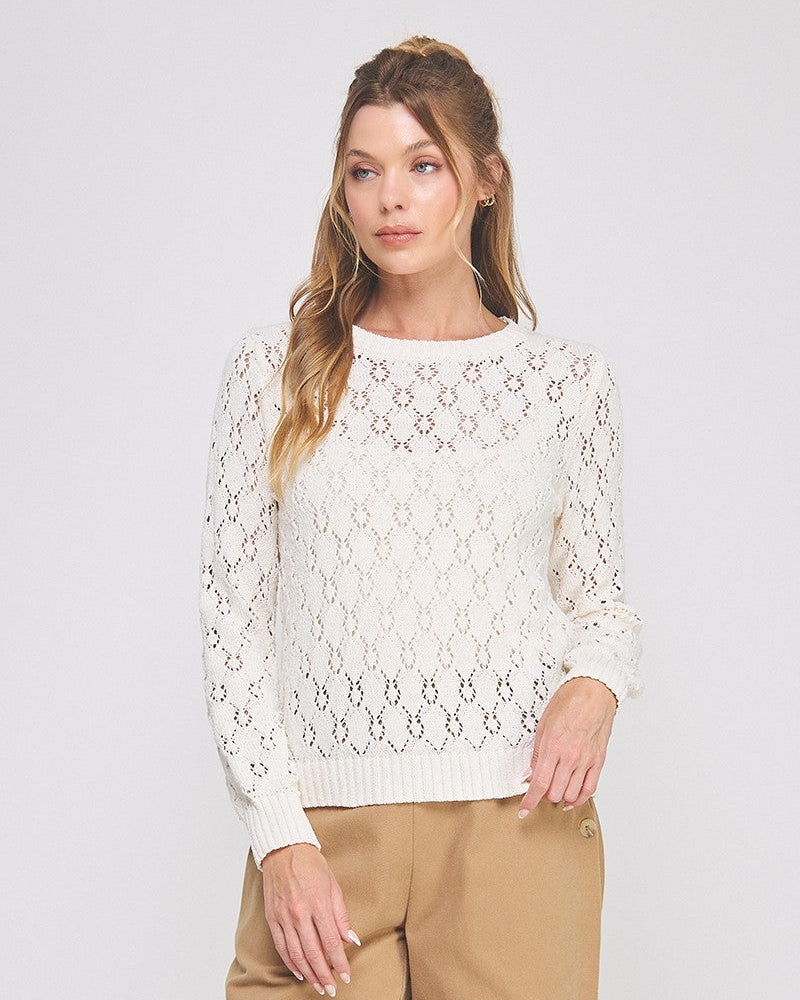 Selena Pointelle Sweater