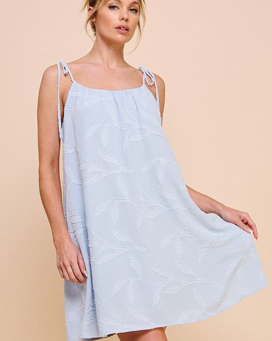 Warm Breeze Jacquard Cami Dress