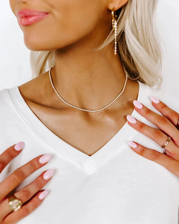 
                      
                        Luxe Tennis Necklace
                      
                    