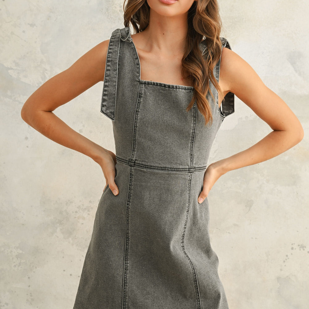 Vienna Denim Tie Dress