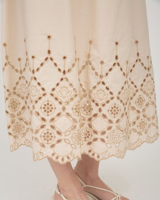 
                      
                        All For You Smocked Eyelet Maxi Dress
                      
                    