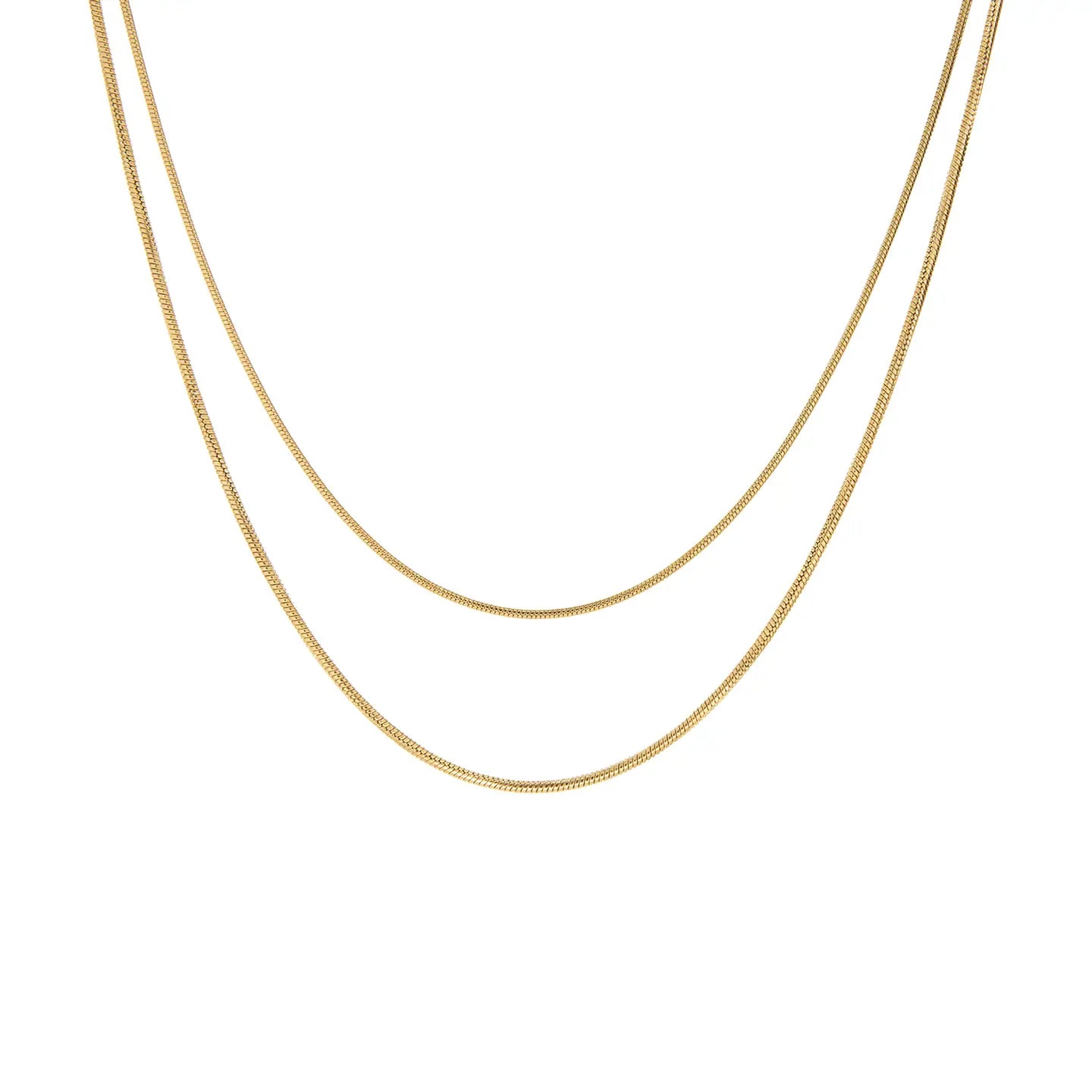 Double Layer Tube Chain Necklace