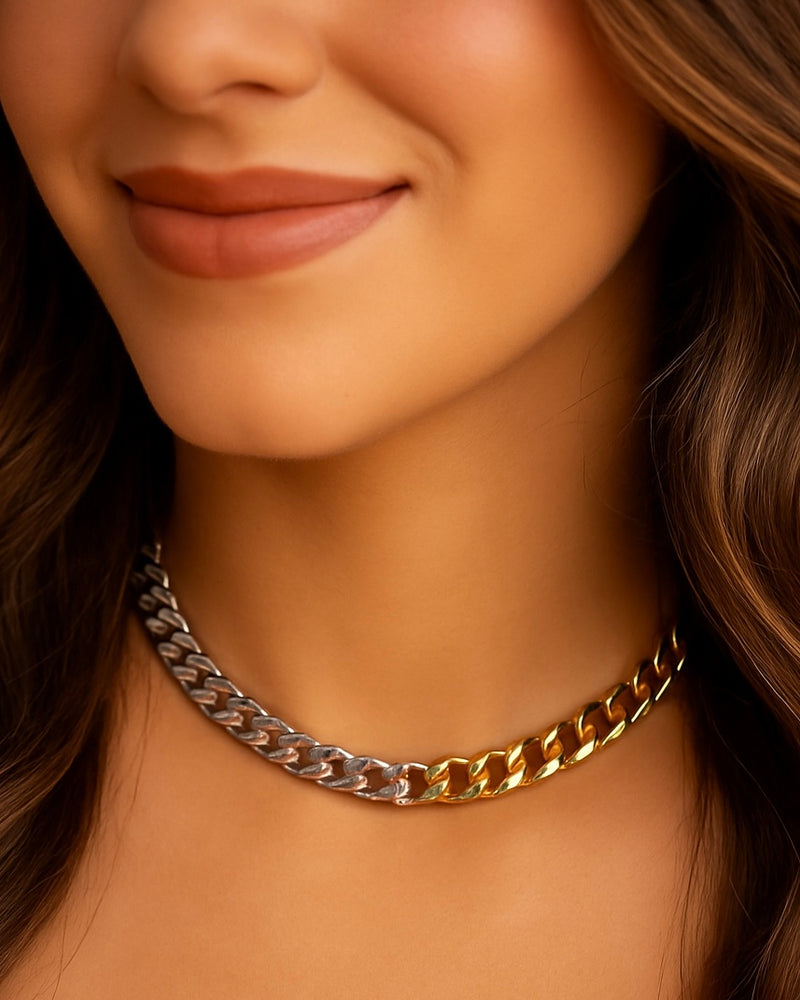 Ava Two-Tone Chain Necklace