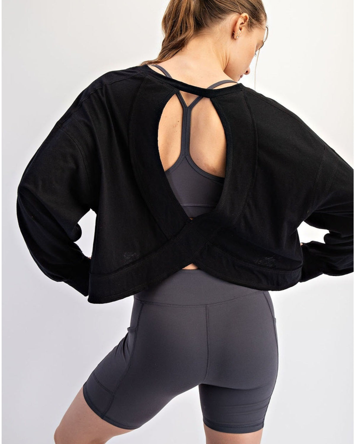 On The Run Cotton Open Back Top