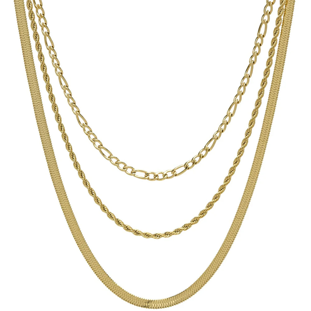 Triple Strand Layered Necklace