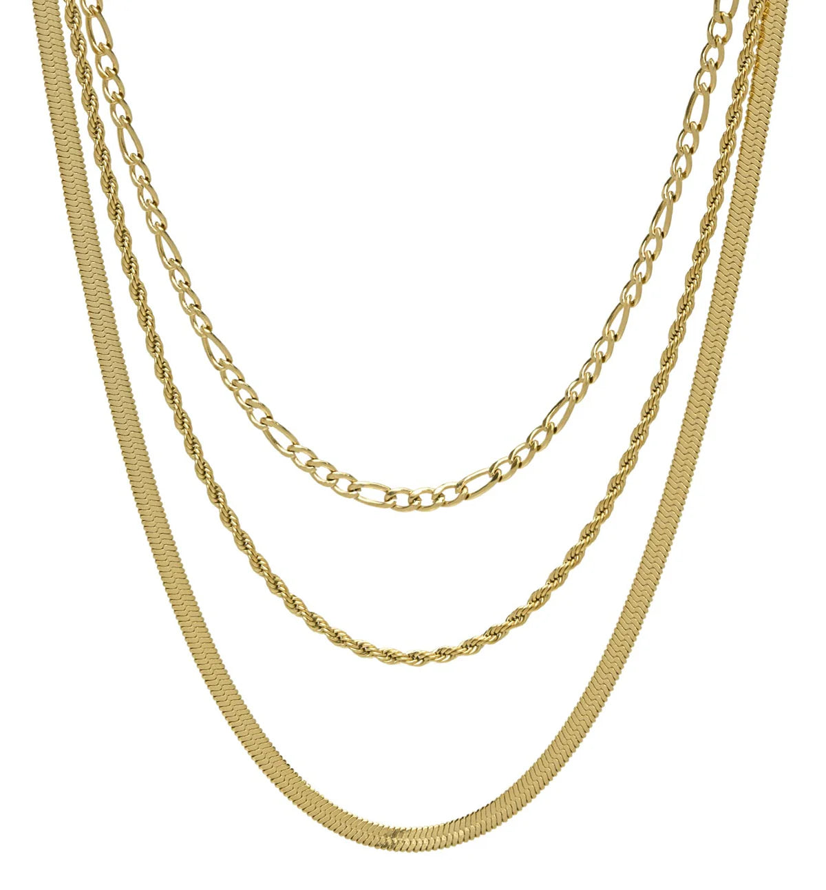 Triple Strand Layered Necklace