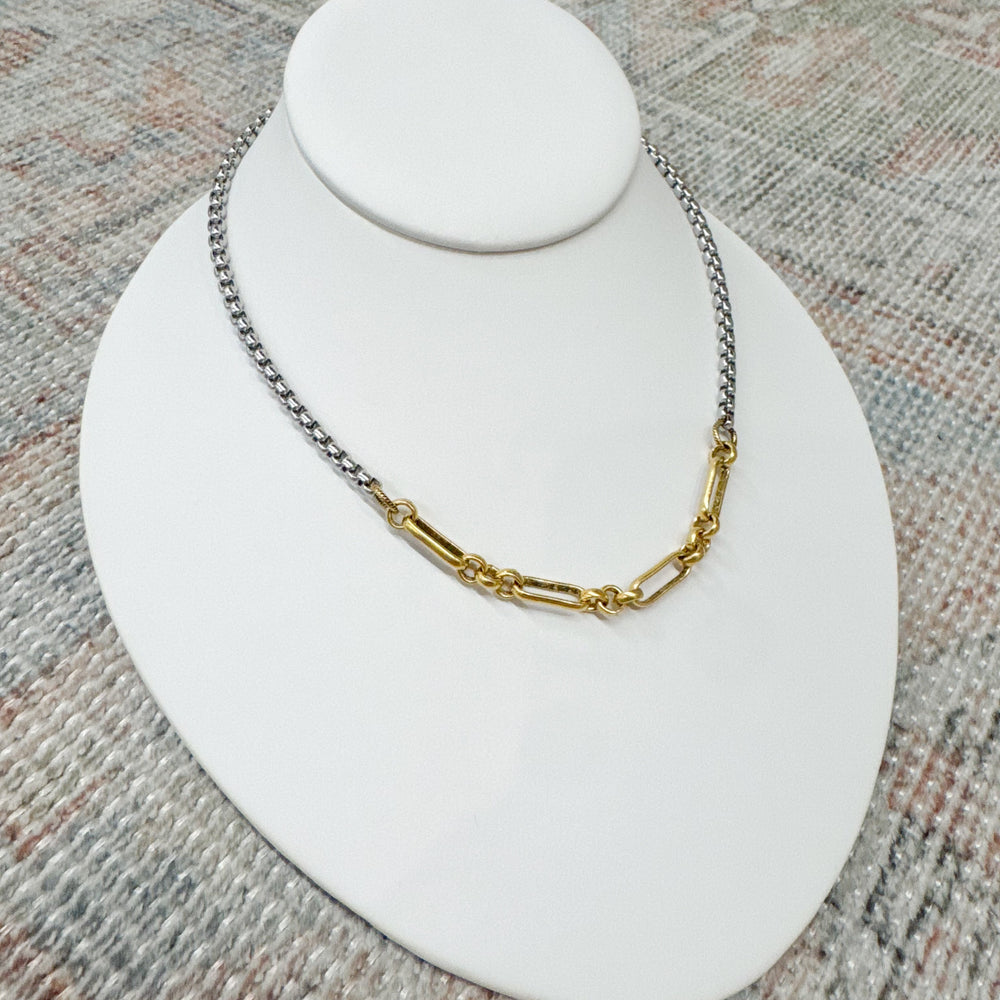 Lyla Link Two Tone Necklace
