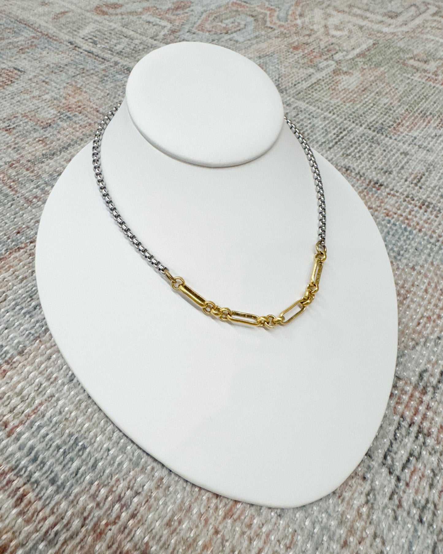 Lyla Link Two Tone Necklace