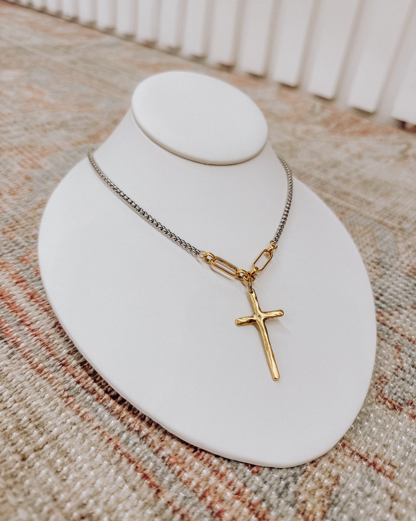 Walk By Faith Cross Necklace