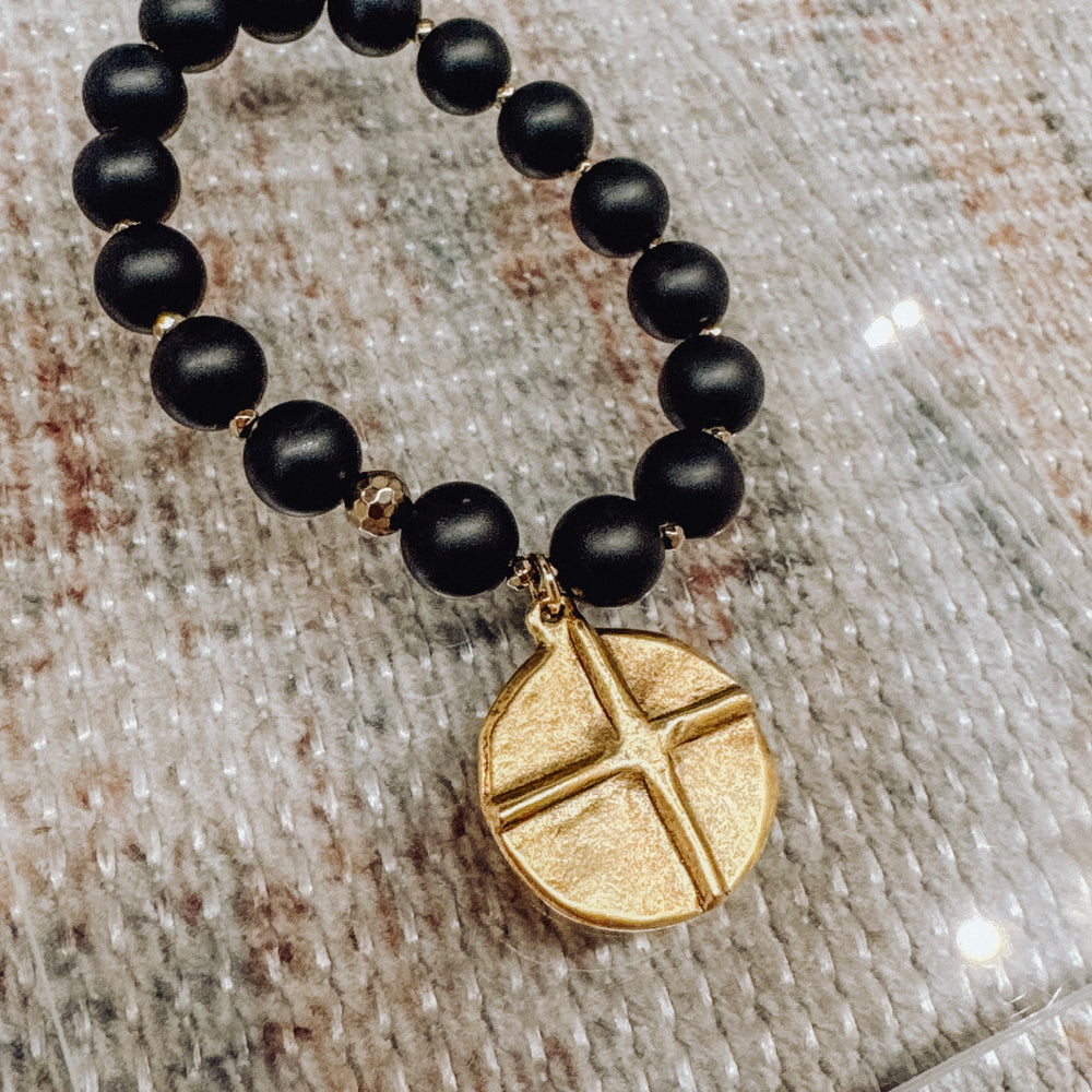 Stretchy Beaded Bracelets w/ Charm
