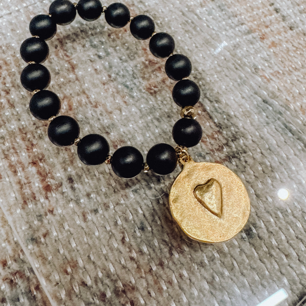 Stretchy Beaded Bracelets w/ Charm