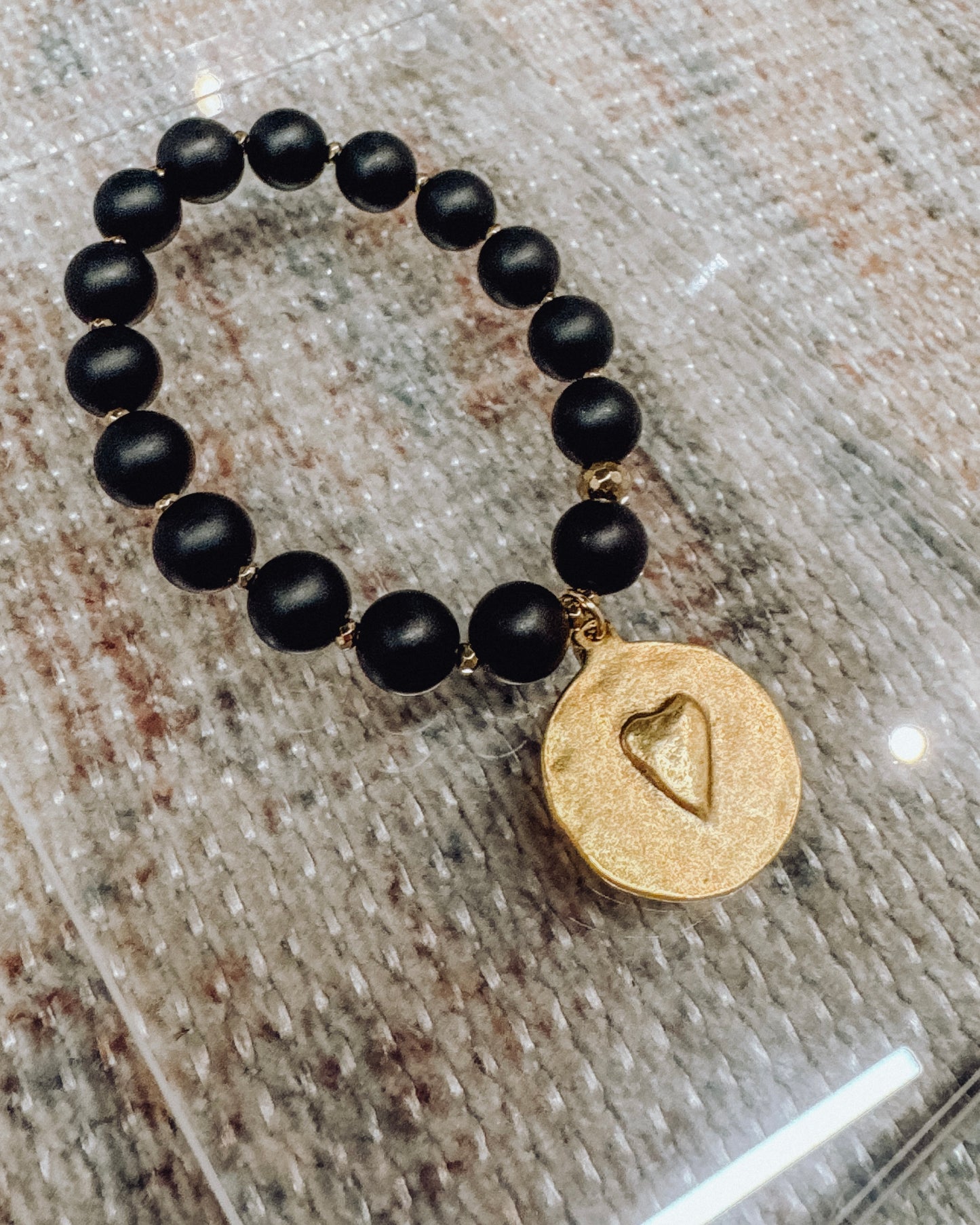 Stretchy Beaded Bracelets w/ Charm