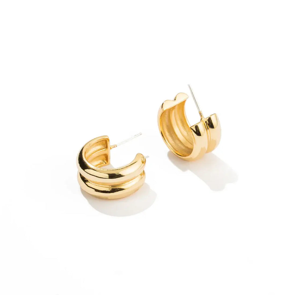 Twin Gold Hoops