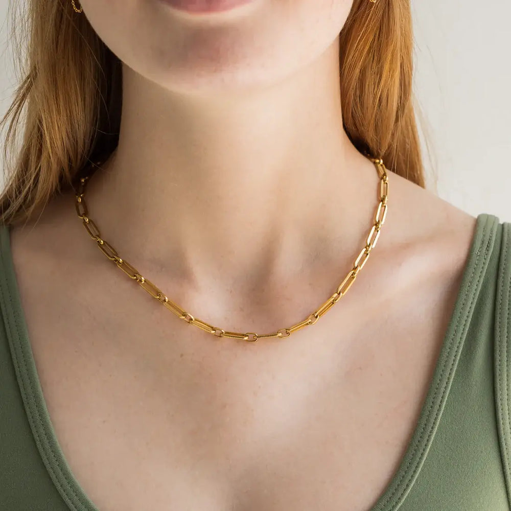 
                      
                        Paper Clip Chain Necklace
                      
                    