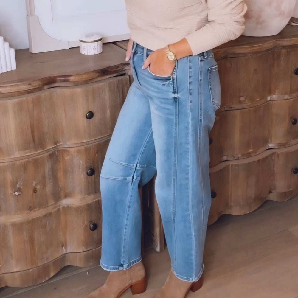 
                      
                        Kate High Rise Barrel Jeans
                      
                    