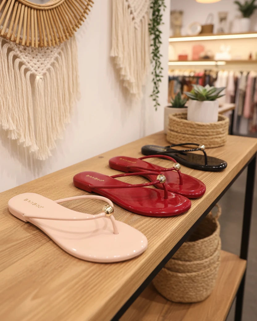 Haven Gold Detail Flip Flops