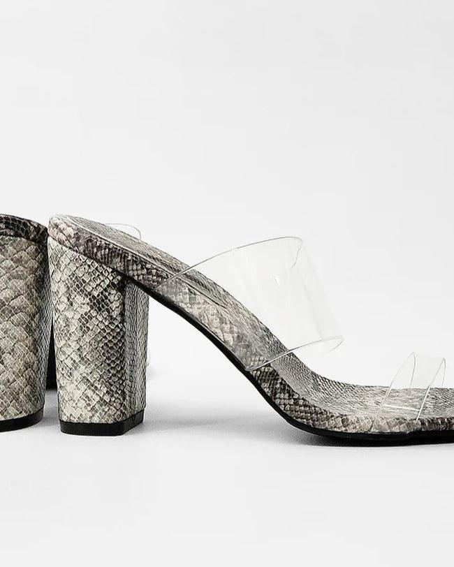 Gabrielle Snake Heels