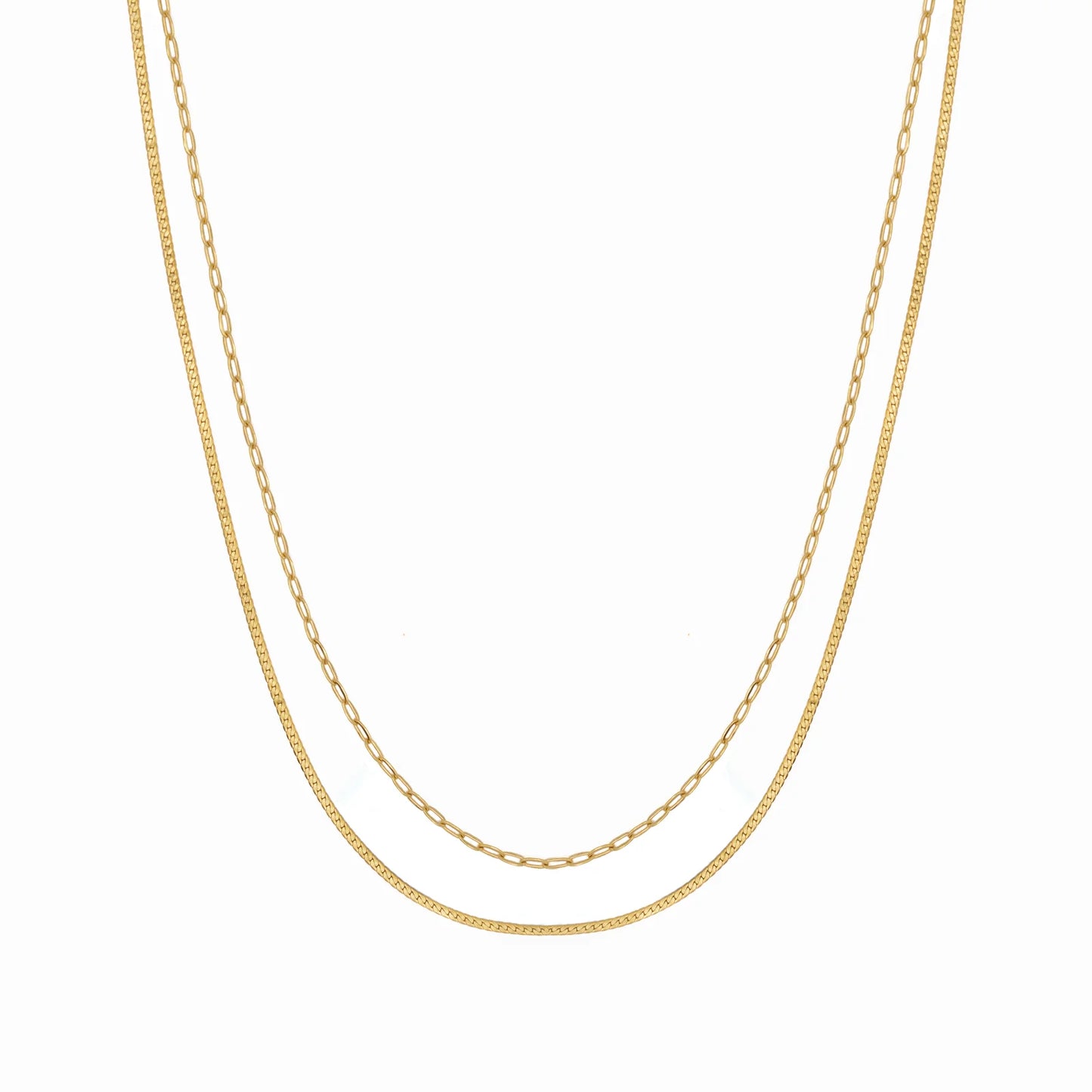 Waterproof Double Braided Paperclip Necklace