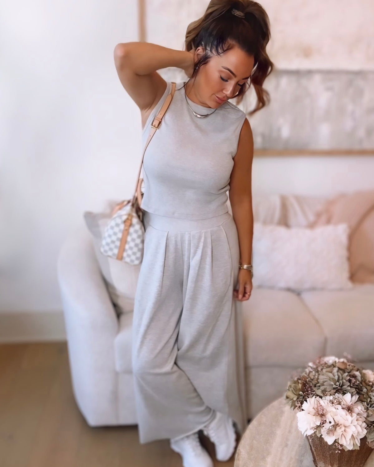 Catrin Terry Ribbed Lounge Set