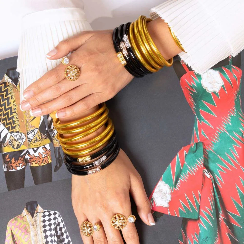 BuDhaGirl All Weather Three Kings Bangles- Set of 3