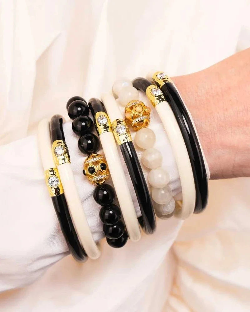 BuDhaGirl Yin & Yang All Weather Bangles- Set of 2