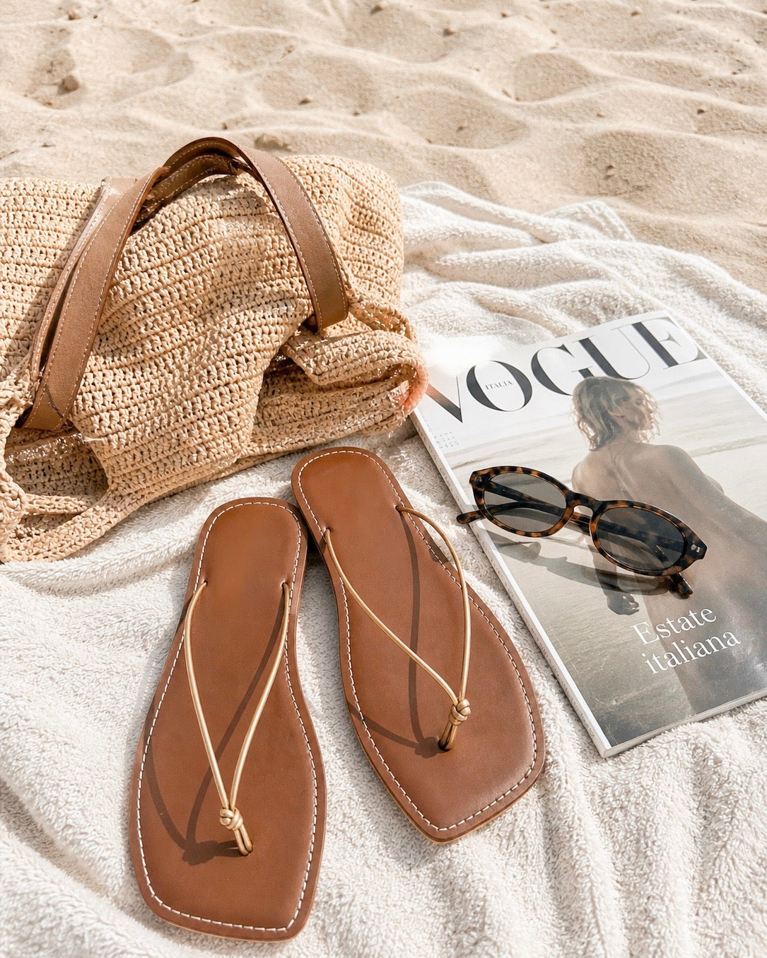 Ray Gold Flip Flop Sandal