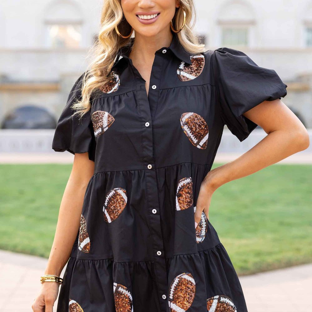 Time to Shine Sequin Football Dress