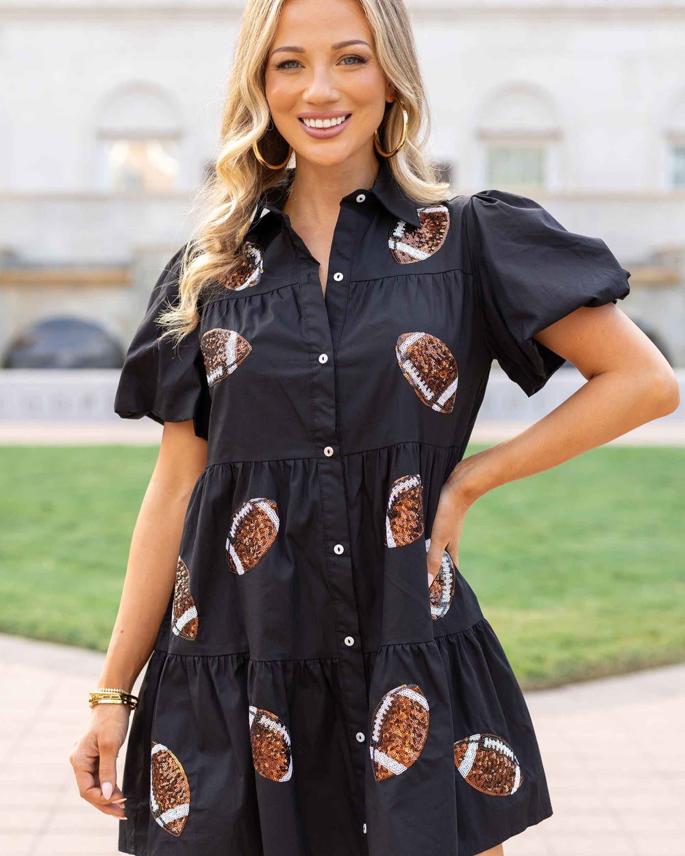 Time to Shine Sequin Football Dress