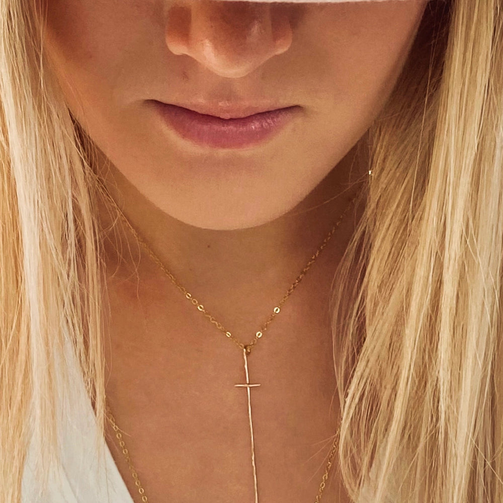 
                      
                        Hammered Cross Necklace
                      
                    