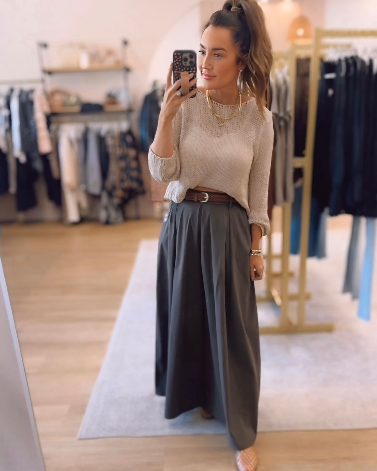 Marianna Belted Wide Leg Palazzo Pants