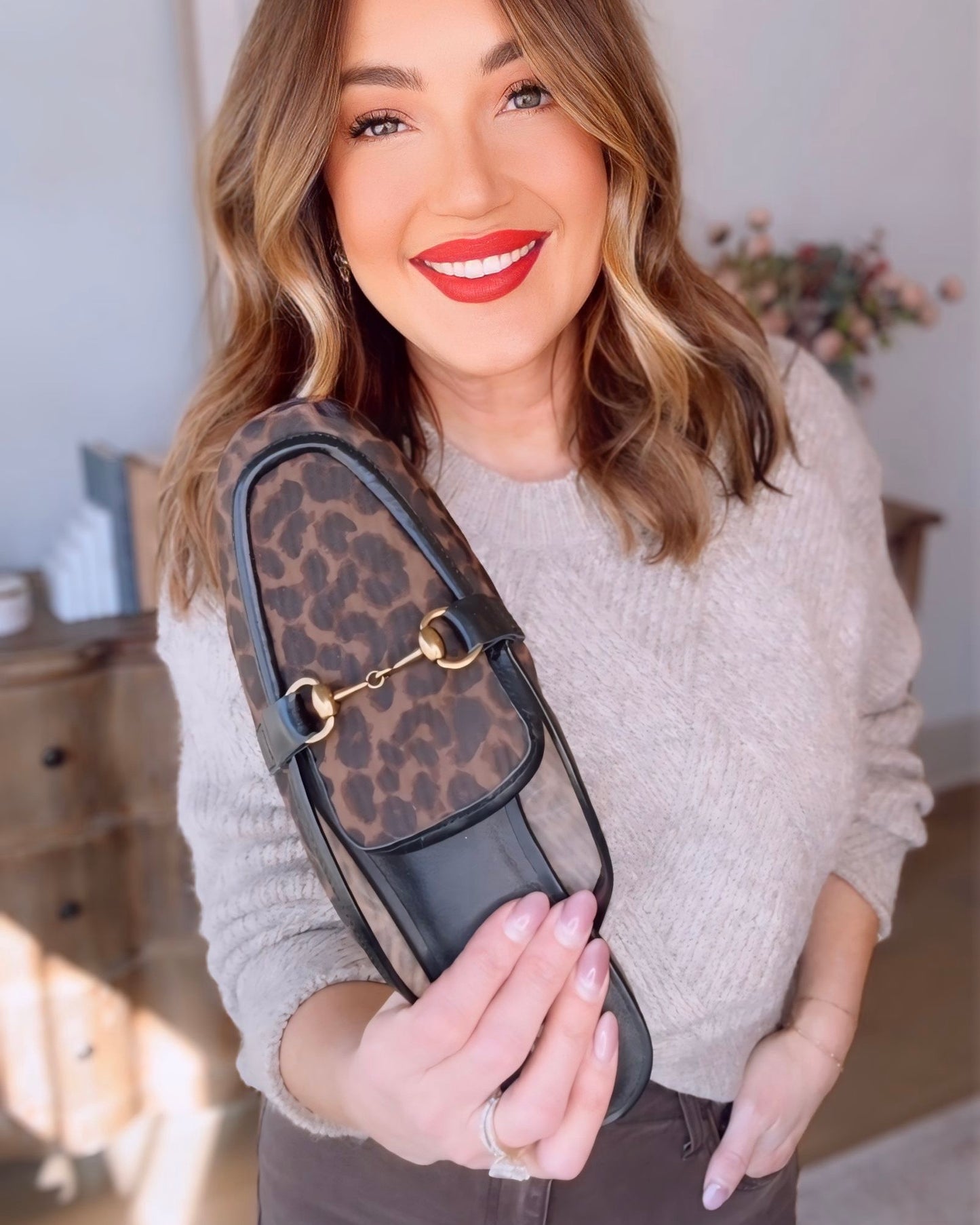 Jacqueline Leopard Mule