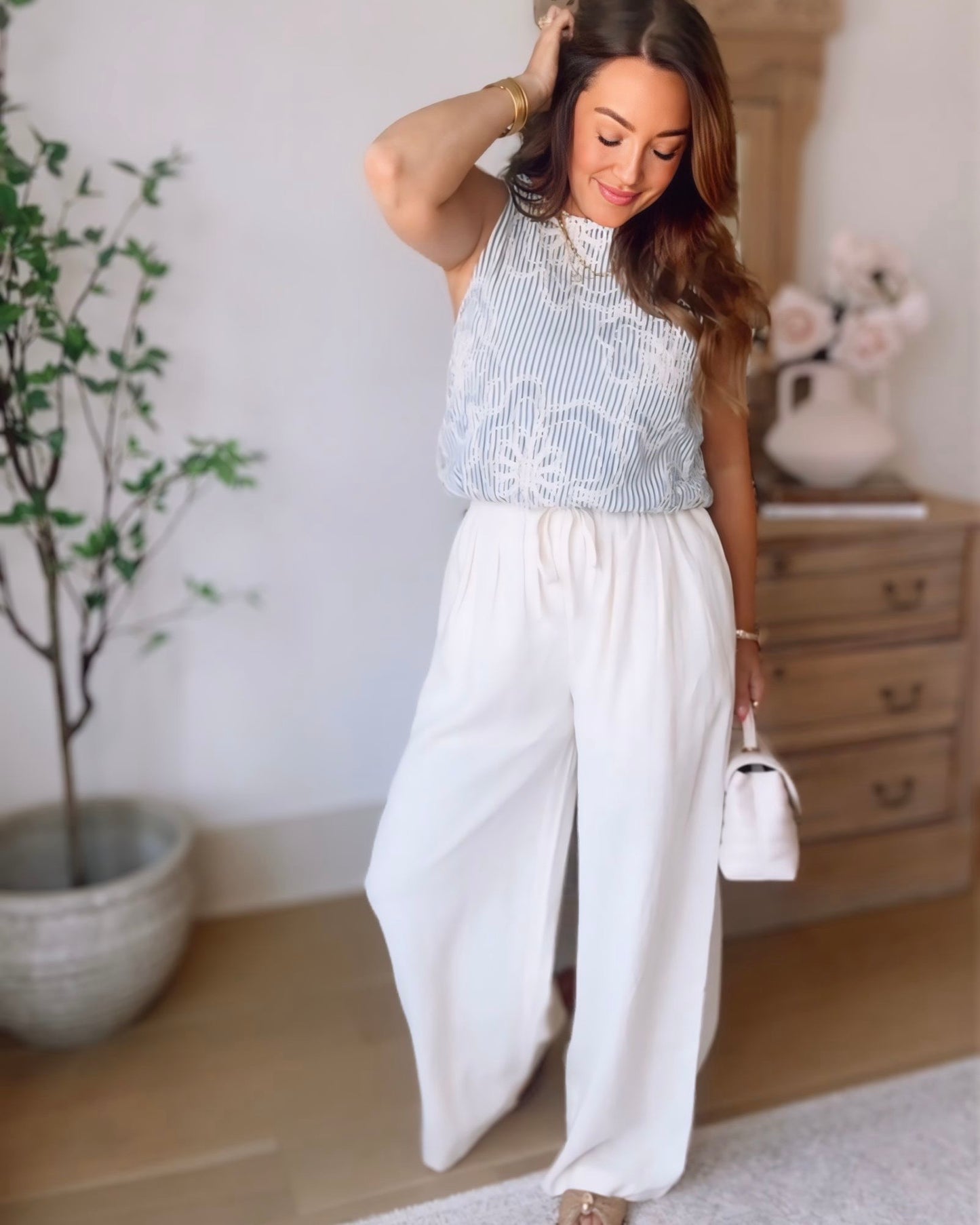 Easy Going Linen Wide Leg Trousers