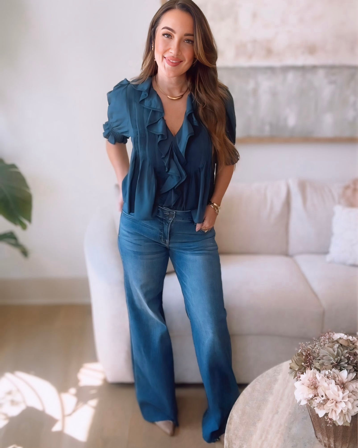 Piper Ruffle Detail Blouse
