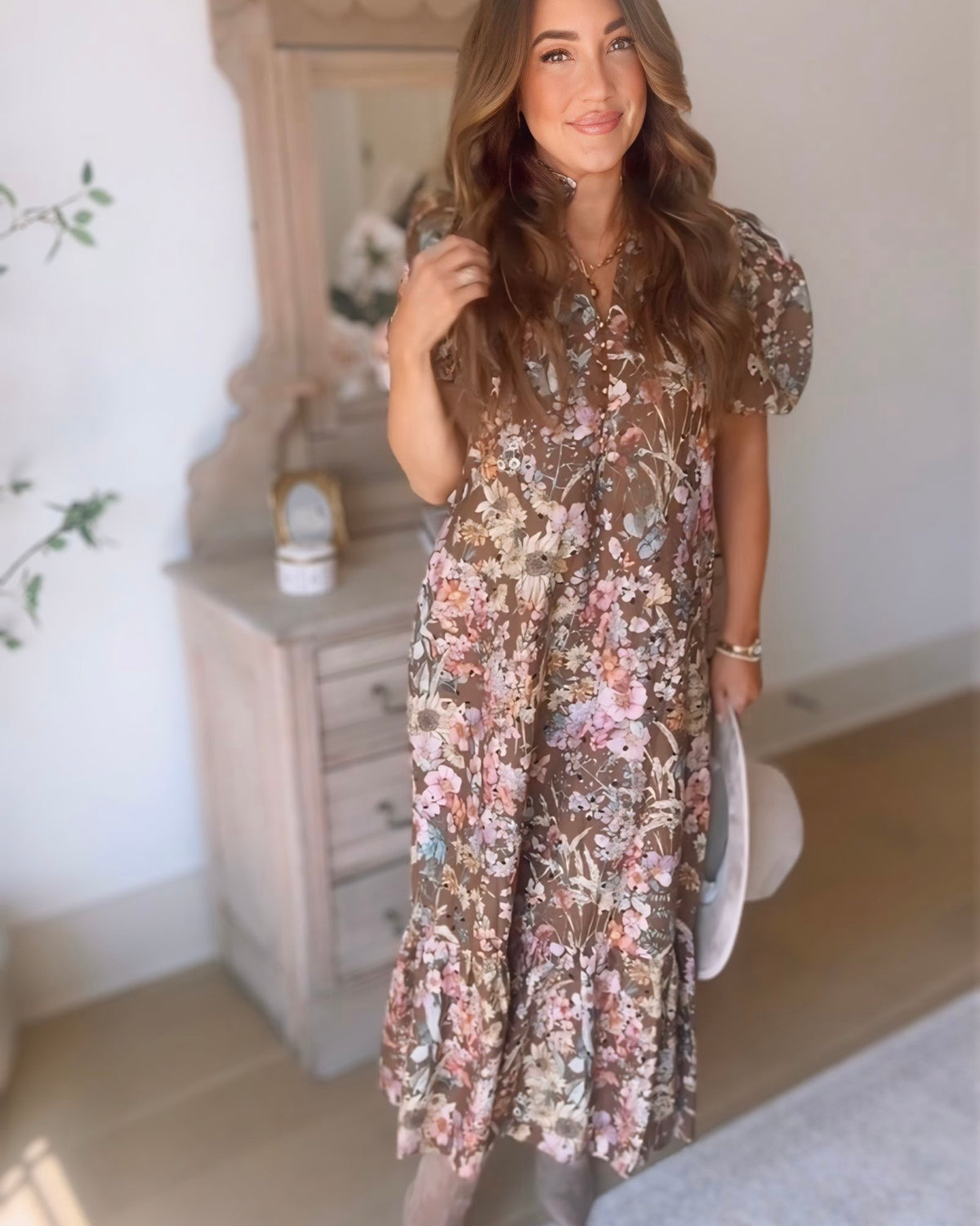 Theo Floral Midi Dress