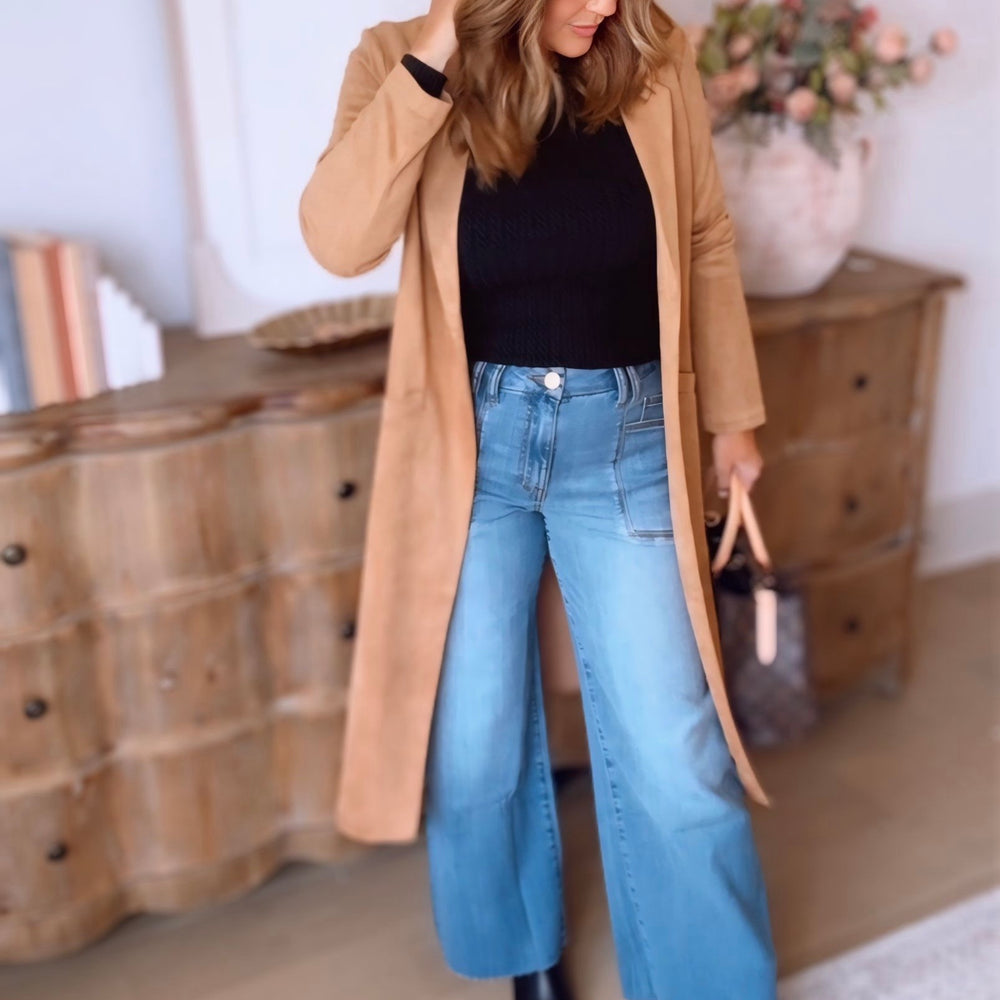 
                      
                        Have It All Faux Suede Duster
                      
                    