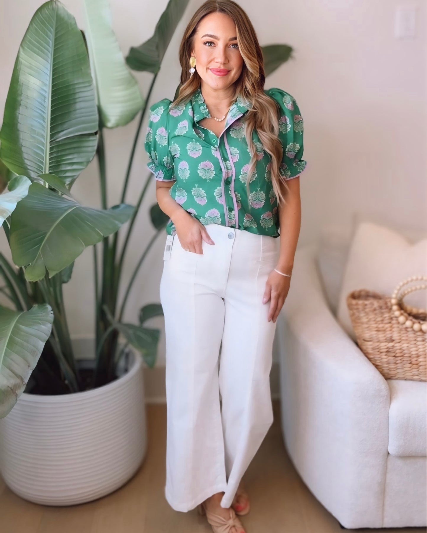 KUT- Meg Front Seam High Rise Wide Leg Jeans
